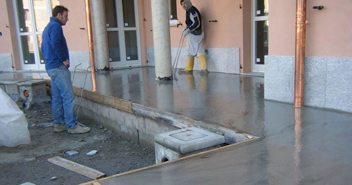 Applicazione FONDOMIX FLOW in pendenza