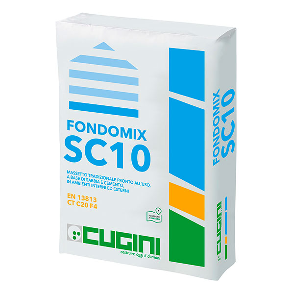 Massetto tradizionale pronto all’uso, a base di sabbia e cemento, in ambienti interni ed esterni